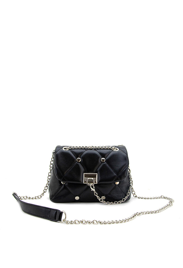 Bandolera efecto acolchado con taches