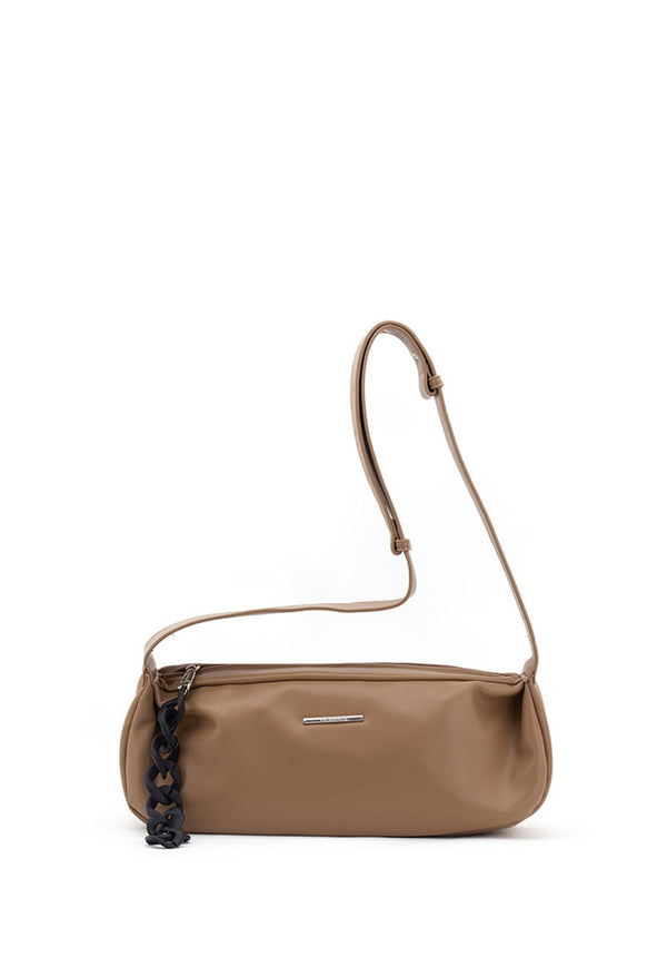 Bolso Bandolera Rectangular con Cadena Decorativa de Colores
