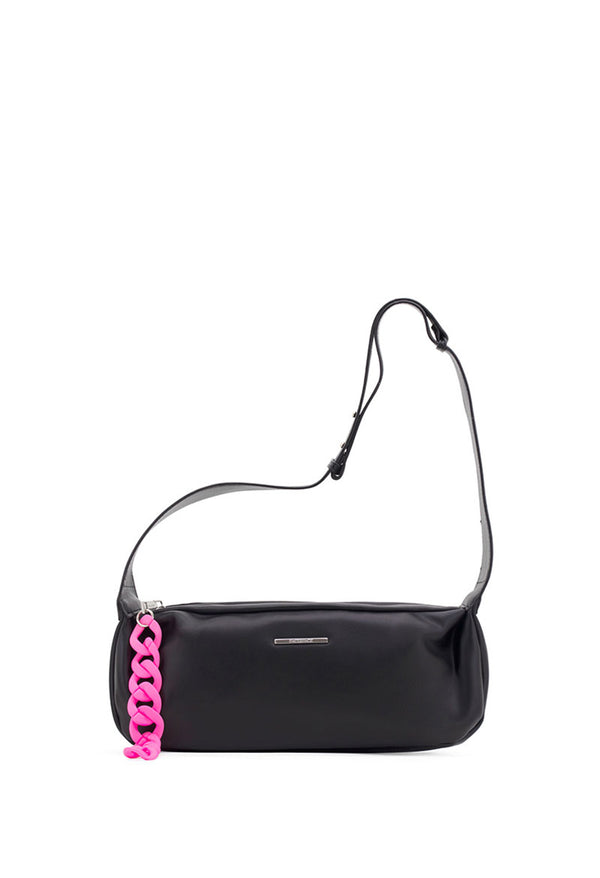 Bolso Bandolera Rectangular con Cadena Decorativa de Colores