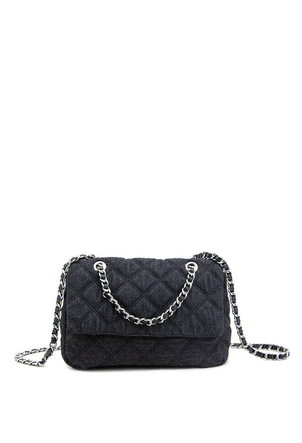 Bandolera en Denim con Costuras Piramidales
